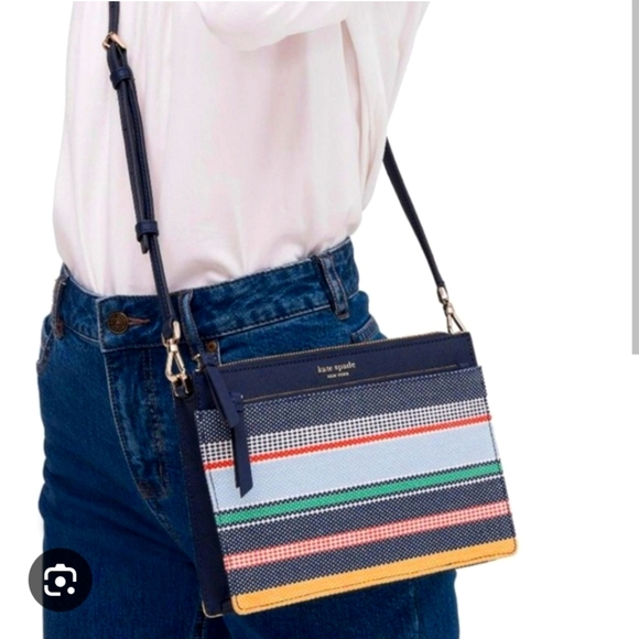 NWOT Kate Spade Cameron Boardwalk Striped Crossbody - Picture 7 of 7